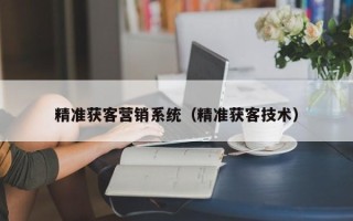 精准获客营销系统（精准获客技术）